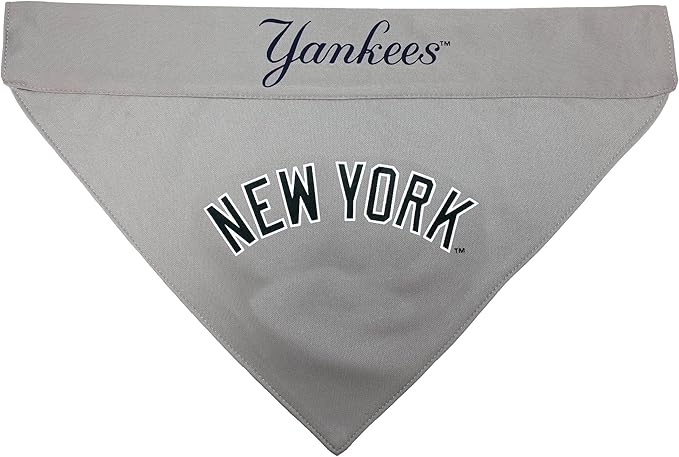 Pets First MLB New York Yankees Reversible Bandana Size XX-Large for Dogs & Cats. 2 Sided Sports Bandana,Premium Embroidery Team Logo, All MLB Teams Available