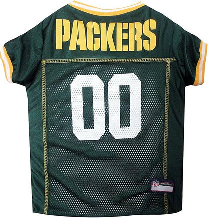 NFL Green Bay Packers Dog Jersey, Size: X-Small. Best Football Jersey Costume for Dogs & Cats. Licensed Jersey Shirt