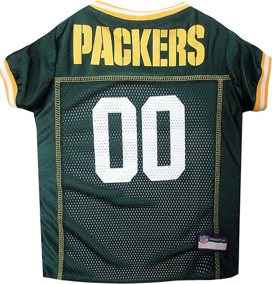 NFL Green Bay Packers Dog Jersey, Size: X-Small. Best Football Jersey Costume for Dogs & Cats. Licensed Jersey Shirt