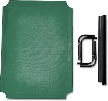 Amazon Basics Cooling Elevated Dog Bed with Metal Frame, Large, 130 x 80 x 19 cm (L x W x H), Green