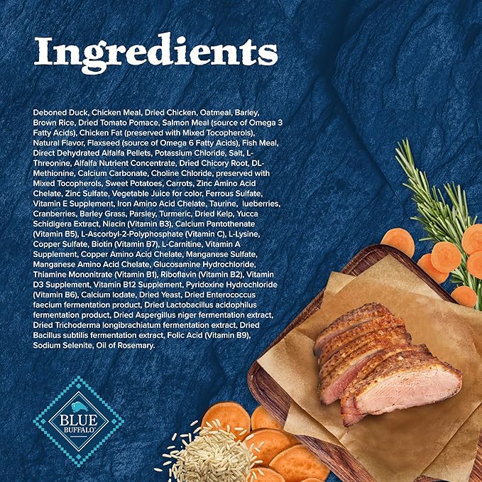Blue Buffalo Wilderness High Protein Natural Adult Dry Dog Food plus Wholesome Grains, Duck 28 lb bag