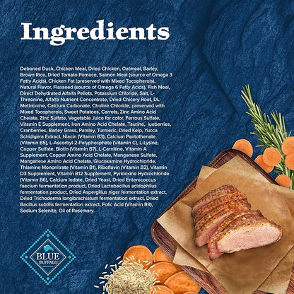 Blue Buffalo Wilderness High Protein Natural Adult Dry Dog Food plus Wholesome Grains, Duck 28 lb bag