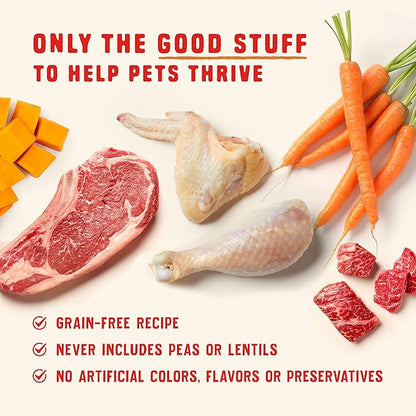 Stella & Chewy's Wild Red Wet Dog Food Chicken & Beef Stew High Protein Recipe, 10 Ounce (Pack of 6)