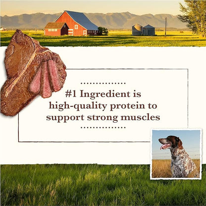 Whole Earth Farms Natural Grain Free Dry Kibble, Wholesome And Healthy Dog Food, Pork, Beef, And Lamb Recipe - 25 LB Bag