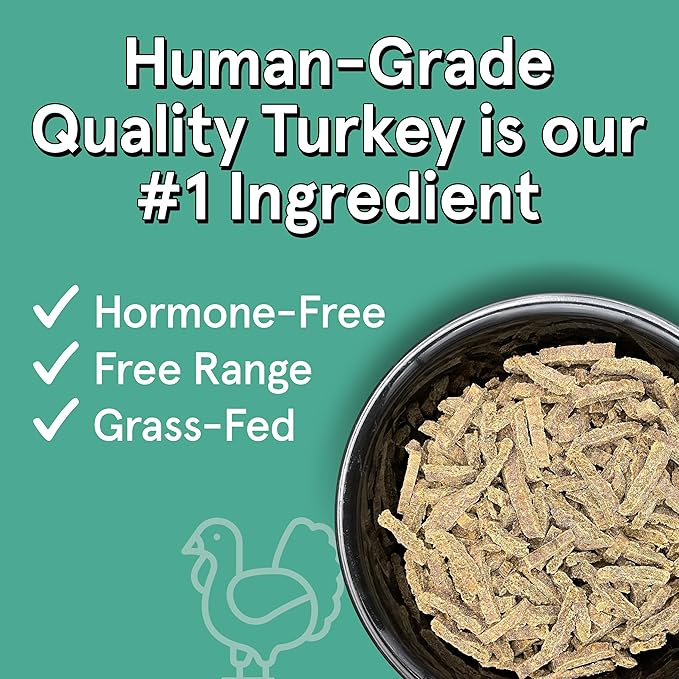 Real Meat Air Dried Dog Food w/Real USA Turkey - Four 5lb Bag of Grain-Free Real Meat Dog Food Sourced from Free-Range, Cage-Free Turkey - Digestible, All Natural, High Protein Turkey