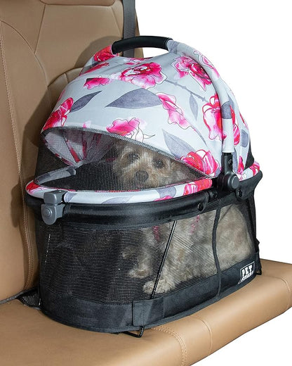 Pet Gear View 360 Pet Safety Carrier & Car Seat for Small Dogs & Cats Push Button Entry
