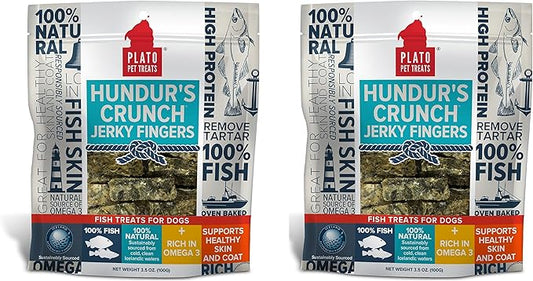 Plato Dog Treats – Hundur’S Crunch Jerky Fingers – 3.5 Oz (2 Pack)