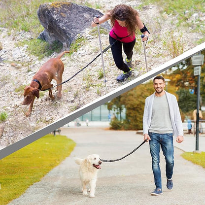 SparklyPets Hands Free Dog Leash with Reflective Stitches – Waist Leash for Dog Walking, Training & Jogging – Running Leash Hands Free for Medium & Large Dogs