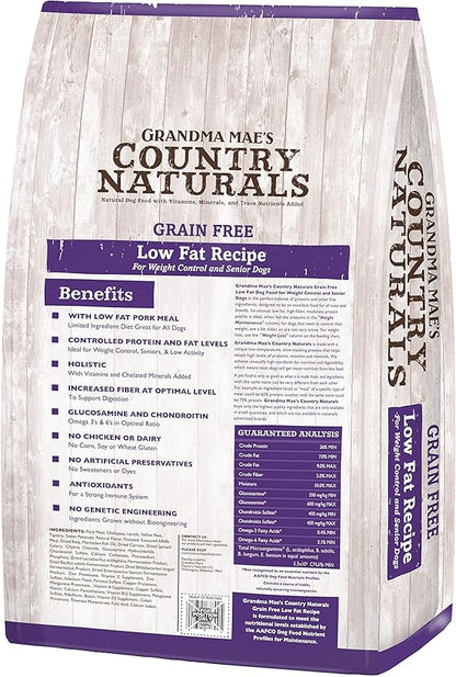 Grandma Mae's Country Naturals Grain Free Dry Dog Food 23 LB Low Fat Recipe
