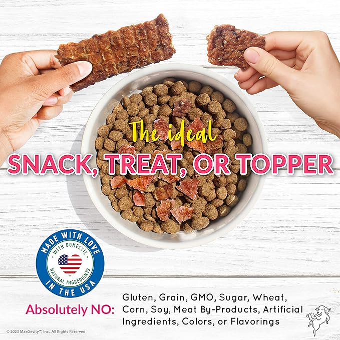 Canine Wellness Jazzy Jerky Dog Treats 2-PACK, Splash-A-Licious Salmon, 95% Salmon, Prebiotics for Gut & Immune Health, Omega 3s & 6s for Skin & Coat Health, Made in USA, All Ages, 20 oz