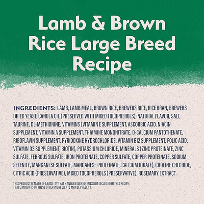 Natural Balance Limited Ingredient Large Breed Adult Dry Dog Food with Healthy Grains, Lamb & Brown Rice Recipe, 26 Pound (Pack of 1)