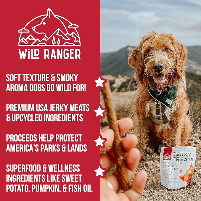 Jerky Dog Treats - Premium All Natural Soft Jerky Chew Sticks for Dogs - Healthy, Natural, Grain Free Dog Treats Made in The USA