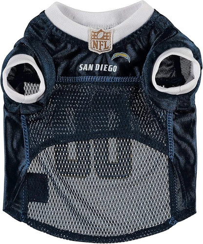 NFL Los Angeles Chargers Dog Jersey, Size: Small. Best Football Jersey Costume for Dogs & Cats. Licensed Jersey Shirt