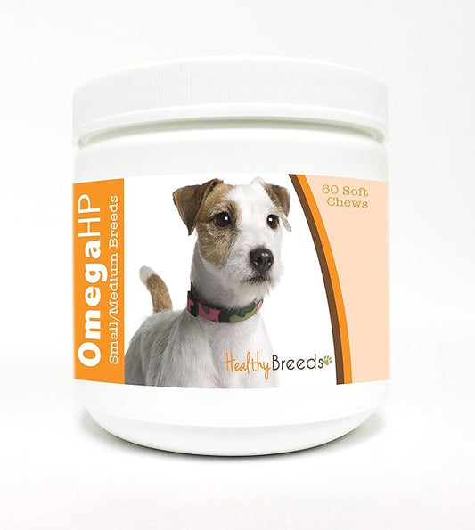 Healthy Breeds Parson Russell Terrier Omega HP Fatty Acid Skin and Coat Support Soft Chews 60 Count