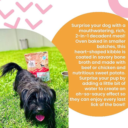 I AND LOVE AND YOU Baked and Saucy Dry Dog Food - Beef + Sweet Potato - Prebiotic + Probiotic, Real Meat, Grain Free, No Fillers, 10.25lb Bag