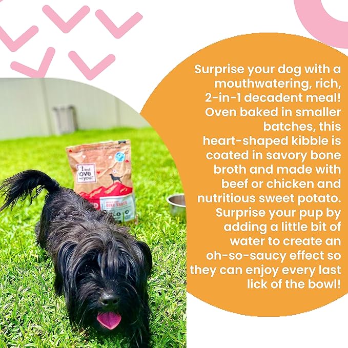 I AND LOVE AND YOU Baked and Saucy Dry Dog Food - Beef + Sweet Potato - Prebiotic + Probiotic, Real Meat, Grain Free, No Fillers, 10.25lb Bag