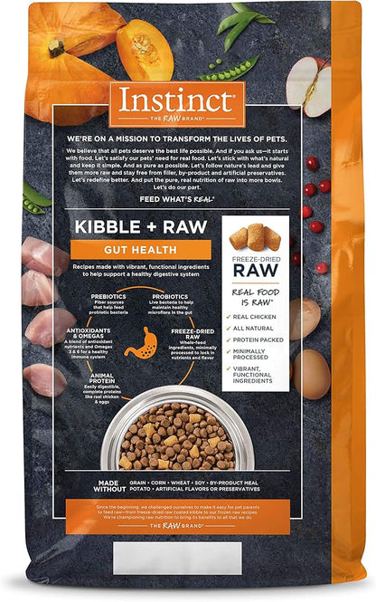 Instinct Raw Boost Gut Health Grain Free Recipe with Real Chicken Natural Dry Dog Food by Nature's Variety, 18 lb. Bag