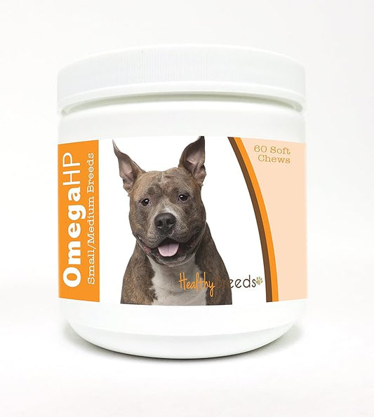 Healthy Breeds American Staffordshire Terrier Omega HP Fatty Acid Skin and Coat Support Soft Chews 60 Count