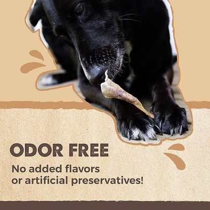 Mighty Paw Half Pig Ears for Dogs - All Natural Single Ingredient Pig Ear Treat - Better Than Rawhide Snacks for Puppies and Large Dogs - A Better Treat Dog Will Love - Dog Toys Compatible Chews