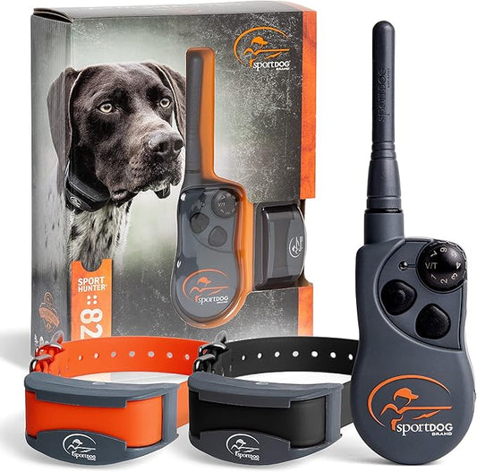 SportDOG Brand SportHunter 825X Remote Trainer with Additional Shock Collar - Train 2 Dogs - 1/2 Mile Range - Dog E-Collar with Static, Vibrate, and Tone