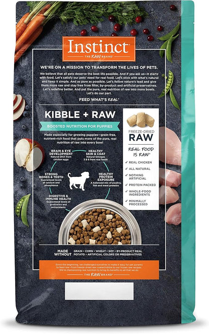Instinct Raw Boost Puppy Grain Free Recipe with Real Chicken Natural Dry Dog Food, 10 lb. Bag