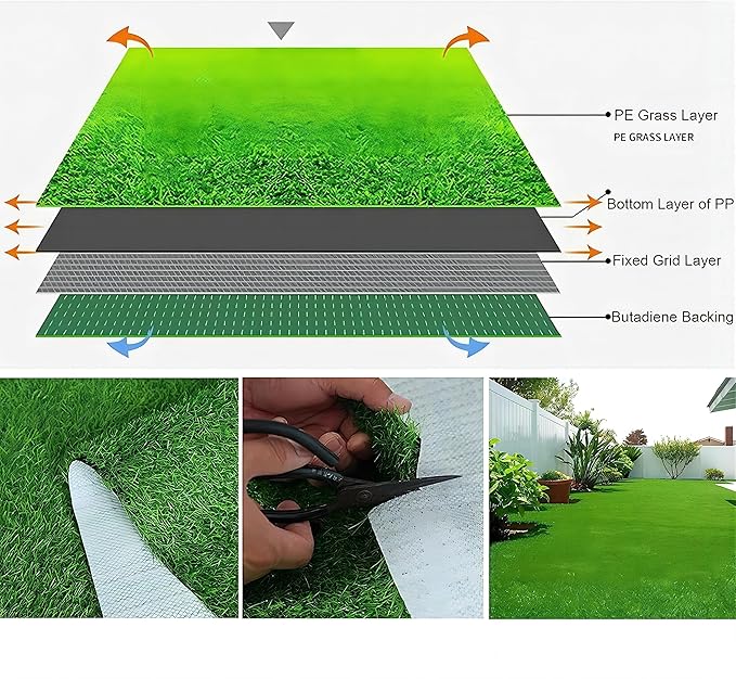 4FT x 6FT Dog Potty Training Grass Synthetic Artificial Grass Turf Fake Grass Area Rug Indoor Outdoor Carpet for Balcony TPR Backing Realistic Looking Garden Deck Dog Lawn