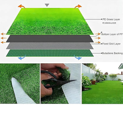 4FT x 6FT Dog Potty Training Grass Synthetic Artificial Grass Turf Fake Grass Area Rug Indoor Outdoor Carpet for Balcony TPR Backing Realistic Looking Garden Deck Dog Lawn