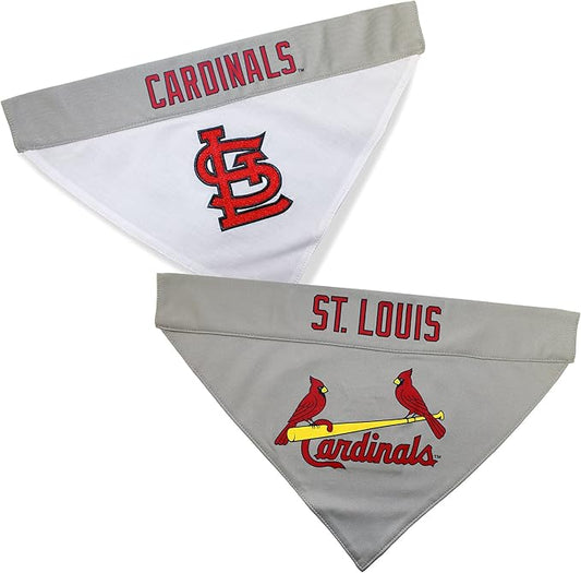 Pets First SLC-3217-L-XL MLB Saint Louis Cardinals Reversible Pet Bandana, Large/X-Large, MLB Team Color