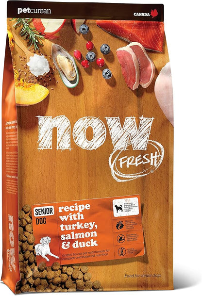 Now Fresh Grain Free Dog Food, 22 lb - Dry Dog Food Senior Recipe for Dogs - Real Meat and Fish for Protein - Healthy Diet for Small, Medium and Large Breed