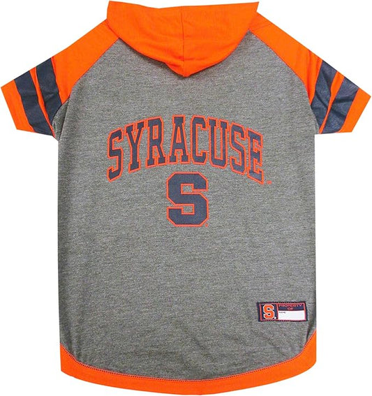 Pets First NCAA Syracuse Orange Hoodie for Dogs & Cats, Large. | Collegiate Licensed Dog Hoody Tee Shirt | Sports Hoody T-Shirt for Pets | College Sporty Dog Hoodie Shirt