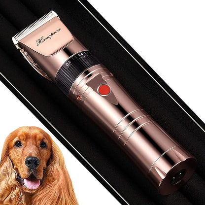 Cordless Dog Clippers for Grooming, Professional 5000mAh Battery Pet Clipper for Thick Coats Heavy Duty Dog Hair Trimmers Low Noise with Guard Combs for Dog Cat
