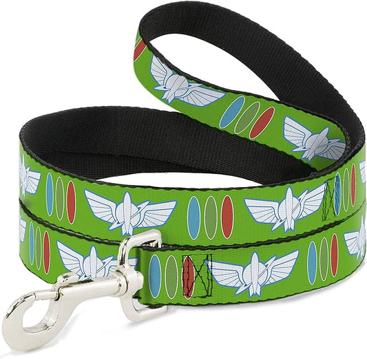 Buckle-Down Dog Leash Toy Story Buzz Lightyear Bounding Space Ranger Logo Buttons Available In Different Lengths And Widths For Small Medium Large Dogs and Cats, 6 Feet Long - 1" Wide