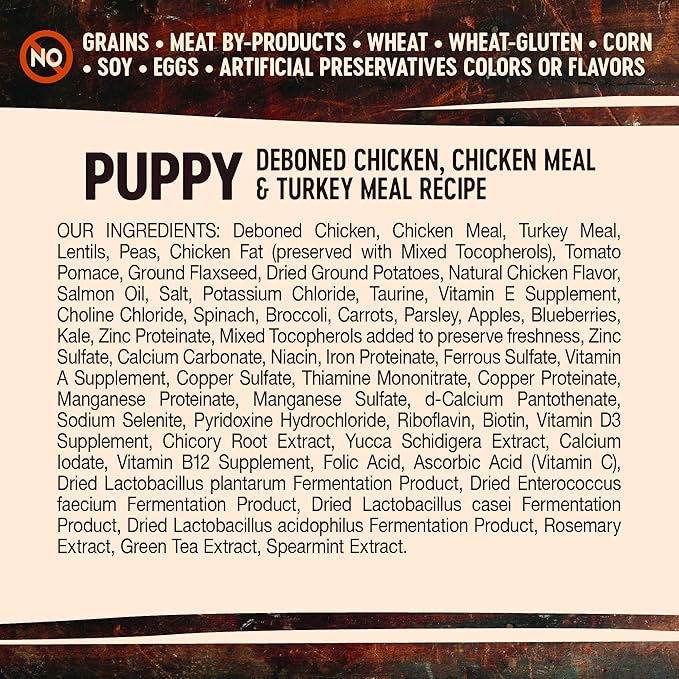 Wellness CORE Natural Grain Free Dry Dog Food, Puppy, 4-Pound Bag