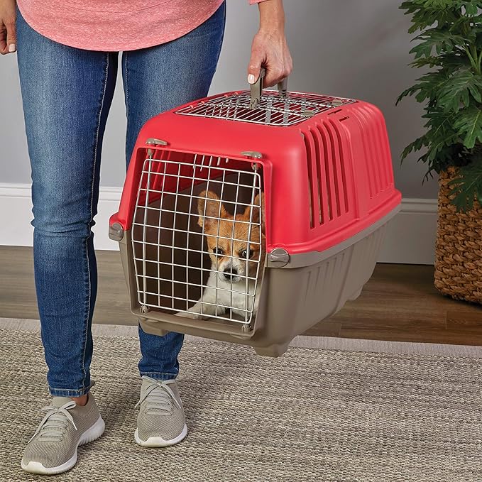 MidWest Homes for Pets Spree Travel Pet Carrier, Dog Carrier Features Easy Assembly and Not The Tedious Nut & Bolt Assembly of Competitors, Ideal for Small Dogs & Cats