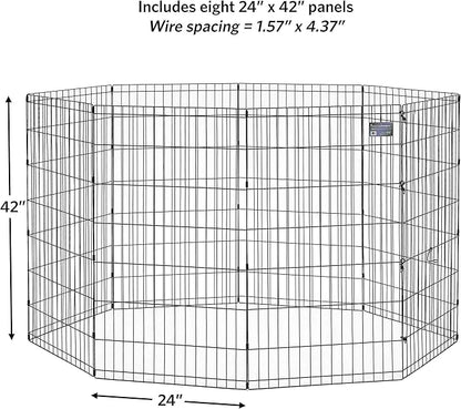 MidWest Homes for Pets Foldable Metal Dog Exercise Pen / Pet Playpen, 24'W x 42'H