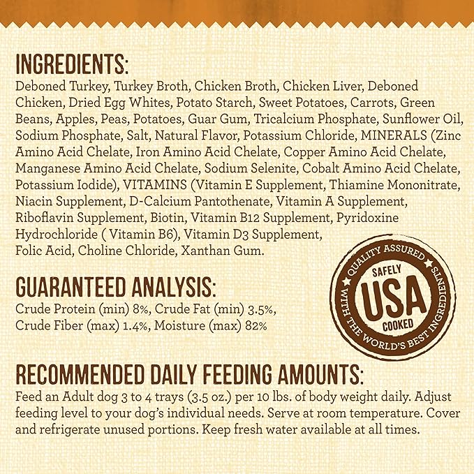 Merrick Lil’ Plates Premium Grain Free Natural, Soft Wet Dog Food For Small Dogs, Tiny Thanksgiving Day Dinner - (Pack of 12) 3.5 oz. Tubs