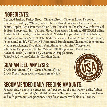 Merrick Lil’ Plates Premium Grain Free Natural, Soft Wet Dog Food For Small Dogs, Tiny Thanksgiving Day Dinner - (Pack of 12) 3.5 oz. Tubs