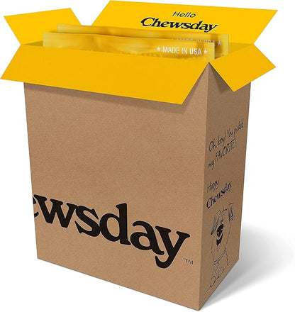 5-Inch Chewy Dog Chew Twists, Made in The USA, All Natural Rawhide-Free Highly-Digestible Treats, Bacony Sizzle - 28 Count