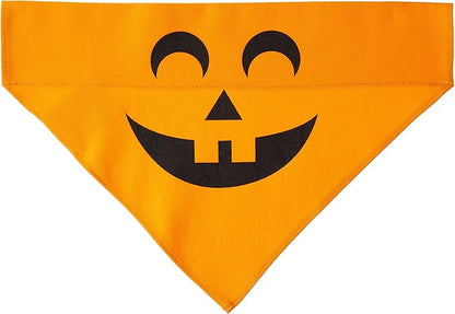 Pearhead Pumpkin Dog Bandana, Holiday Fall Dog Apparel, Halloween Dog Costume, Dog Slip On Collar Accessories, Medium/Large, M/L