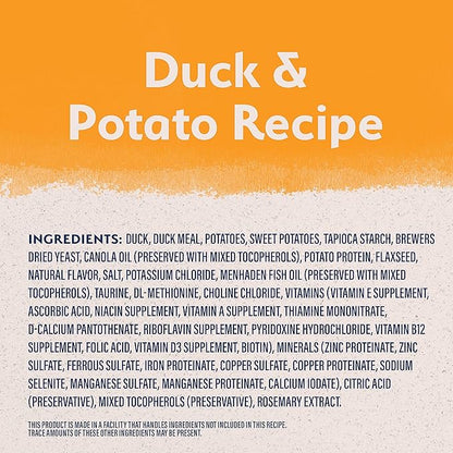 Natural Balance Limited Ingredient Adult Grain-Free Dry Dog Food, Reserve Duck & Potato Recipe, 4 Pound (Pack of 1)