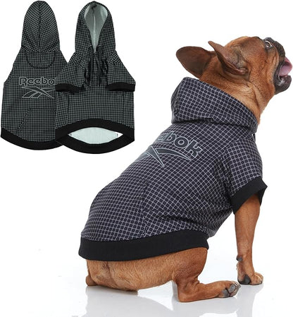 Reebok Dog Hoodie – Fleece Dog Sweater with Leash Hole, Cold Winter Dog Sweatshirt for Small Medium and Large Dogs, Premium Dog Fall Sweater Pullover Hoodie, Cozy Warm Perfect Dog Christmas Outfit