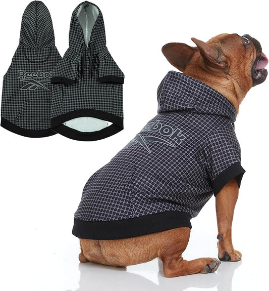 Reebok Dog Hoodie – Fleece Dog Sweater with Leash Hole, Cold Winter Dog Sweatshirt for Small Medium and Large Dogs, Premium Dog Fall Sweater Pullover Hoodie, Cozy Warm Perfect Dog Christmas Outfit