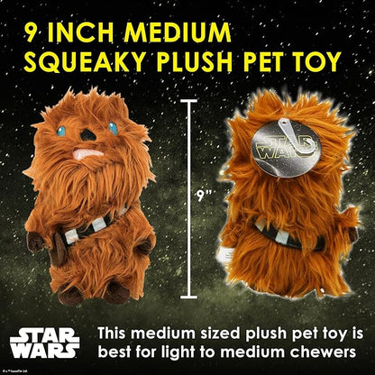 Star Wars for Pets Plush Chewbacca Figure Dog Toy | Soft Star Wars Squeaky Dog Toy | Large | Adorable Toys for All Dogs, Official Dog Toy Product of Star Wars for Pets