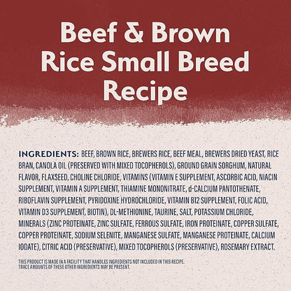 Natural Balance Limited Ingredient Small-Breed Adult Dry Dog Food with Healthy Grains, Beef & Brown Rice, 12 Pound (Pack of 1)