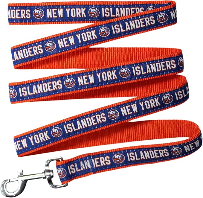 Pets First NHL New York Islanders Leash for Dogs & Cats, Medium. - Walk Cute & Stylish! The Ultimate Hockey Fan Leash!, Medium (4 ft Long x 0.62 in Width) (ISL-3031-MD)