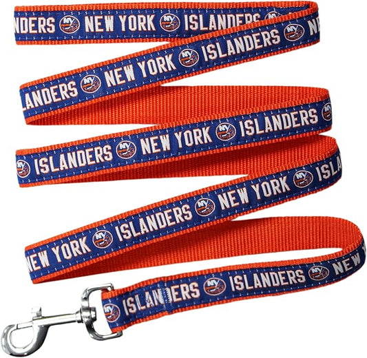 Pets First NHL New York Islanders Leash for Dogs & Cats, Medium. - Walk Cute & Stylish! The Ultimate Hockey Fan Leash!, Medium (4 ft Long x 0.62 in Width) (ISL-3031-MD)