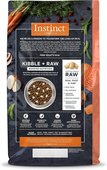 Instinct Raw Boost Grain Free Recipe with Real Salmon Natural Dry Dog Food by Nature's Variety, 4 lb. Bag