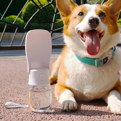 Foldable Dog Water Bottle,Portable Dog Water Dispenser,Outdoor Pet Water Bottle for Dog,Cat,Puppy,Walking,Hiking,Travel.Dishwasher Safe,Puppy Accessories,10oz