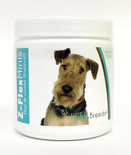 Healthy Breeds Airedale Terrier Z-Flex Minis Hip and Joint Support Soft Chews 60 Count