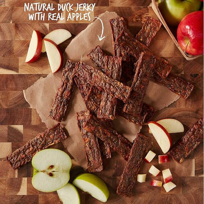 Cloud Star Wag More Bark Less 10 oz Grain Free Jerky Dog Treats with Duck & Apple